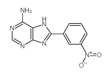 8-(3-nitrophenyl)-7H-purin-6-amine结构式