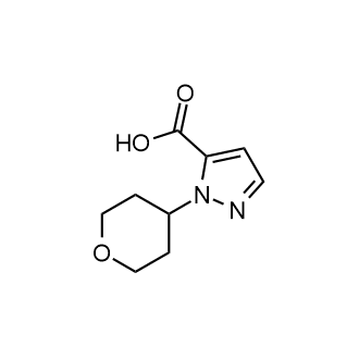1-(Tetrahydro-2H-pyran-4-yl)-1H-pyrazole-5-carboxylic acid Structure