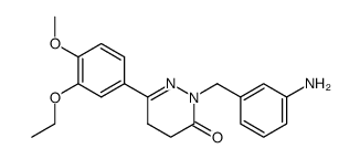 2-(3-aminobenzyl)-6-(3-ethoxy-4-methoxyphenyl)-2,3,4,5-tetrahydropyridazin-3-one结构式