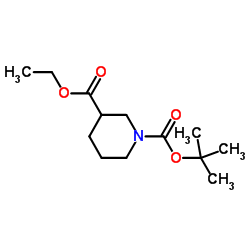 Ethyl (R)-1-Boc-nipecotate structure
