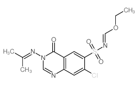 7-chloro-N-(ethoxymethylidene)-4-oxo-3-(propan-2-ylideneamino)quinazoline-6-sulfonamide picture