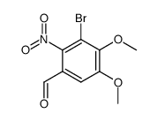 3-bromo-4,5-dimethoxy-2-nitrobenzaldehyde Structure