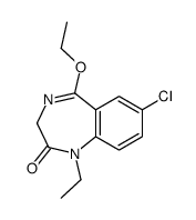 7-Chloro-5-ethoxy-1-ethyl-1H-1,4-benzodiazepin-2(3H)-one structure