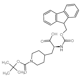 (2S)-3-{1-[(tert-butoxy)carbonyl]piperidin-4-yl}-2-({[(9H-fluoren-9-yl)methoxy]carbonyl}amino)propanoic acid picture