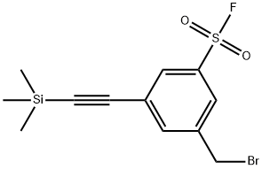 3-(Bromomethyl)-5-((trimethylsilyl)ethynyl)benzenesulfonyl fluoride >= Structure