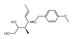 (3S,4R,E)-4-((4-methoxybenzyl)oxy)-3-methylhept-5-ene-1,2-diol Structure