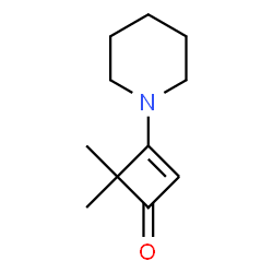 4,4-Dimethyl-3-piperidino-2-cyclobuten-1-one structure