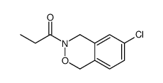 6-Chloro-3,4-dihydro-3-propionyl-1H-2,3-benzoxazine structure