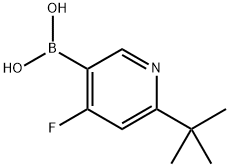 4-Fluoro-2-(tert-butyl)pyridine-5-boronic acid Structure