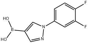 1-(3,4-Difluorophenyl)-1H-pyrazole-4-boronic acid结构式