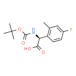 (S)-2-((tert-Butoxycarbonyl)amino)-2-(4-fluoro-2-methylphenyl)acetic acid Structure