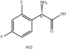 (S)-2-Amino-2-(2,4-difluorophenyl)acetic acid hydrochloride Structure