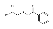 (1-methyl-2-oxo-2-phenyl-ethylsulfanyl)-acetic acid结构式