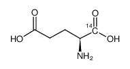 glutamic acid, l-, [1-14c]结构式