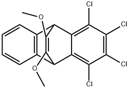1,2,3,4-Tetrachloro-9,10-dihydro-11,12-dimethoxy-9,10-ethenoanthracene结构式