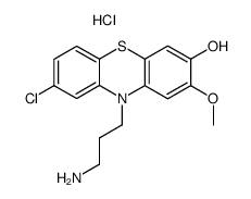10-(3-amino-propyl)-8-chloro-2-methoxy-10H-phenothiazin-3-ol, monohydrochloride结构式