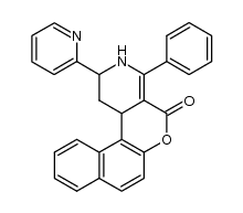 4-phenyl-2-(pyridin-2-yl)-2,3-dihydro-1H-benzo[5,6]chromeno[3,4-c]pyridin-5(12cH)-one Structure