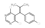 4,6-dichloro-5-[1-(4-chlorophenyl)-2-methyl-prop-1-enyl]pyrimidine结构式