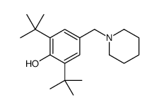 2,6-双(1,1-二甲基乙基)-4-(1-哌啶基甲基)苯酚结构式