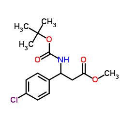 methyl 3-(tert-butoxycarbonylamino)-3-(4-chlorophenyl)propanoate Structure