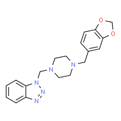 1-([4-(1,3-BENZODIOXOL-5-YL)PIPERAZINO]METHYL)-1H-1,2,3-BENZOTRIAZOLE结构式