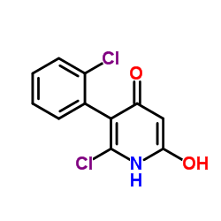 6-CHLORO-5-(2-CHLOROPHENYL)-2,4-PYRIDINEDIOL结构式