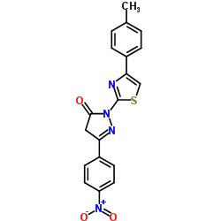 2-[4-(4-Methylphenyl)-1,3-thiazol-2-yl]-5-(4-nitrophenyl)-2,4-dihydro-3H-pyrazol-3-one结构式