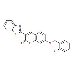 3-(benzo[d]thiazol-2-yl)-7-((2-fluorobenzyl)oxy)-2H-chromen-2-one结构式