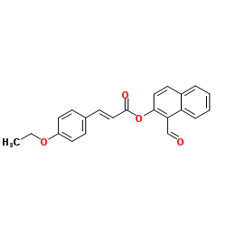 1-Formyl-2-naphthyl (2E)-3-(4-ethoxyphenyl)acrylate结构式