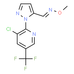 1-[3-CHLORO-5-(TRIFLUOROMETHYL)-2-PYRIDINYL]-1H-PYRAZOLE-5-CARBALDEHYDE O-METHYLOXIME结构式