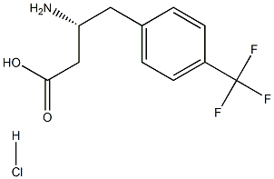 (R)-3-Amino-4-(4-trifluoromethylphenyl)-butyric acid-HCl结构式