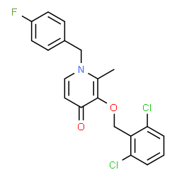 3-[(2,6-Dichlorobenzyl)oxy]-1-(4-fluorobenzyl)-2-methyl-4(1H)-pyridinone结构式