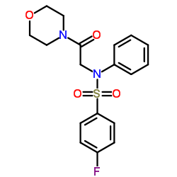 4-FLUORO-N-(2-MORPHOLINO-2-OXOETHYL)-N-PHENYLBENZENESULFONAMIDE结构式
