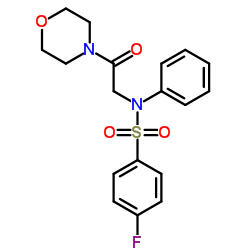 4-FLUORO-N-(2-MORPHOLINO-2-OXOETHYL)-N-PHENYLBENZENESULFONAMIDE structure