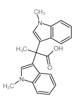 2,2-bis(1-methylindol-3-yl)propanoic acid Structure