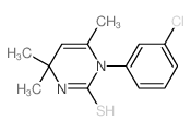 2(1H)-Pyrimidinethione, 1-(m-chlorophenyl)-3,4-dihydro-4,4,6-trimethyl- Structure