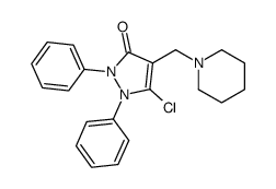 3-Pyrazolin-5-one, 3-chloro-1,2-diphenyl-4-(piperidinomethyl)- structure
