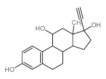 17-ethynyl-13-methyl-7,8,9,11,12,14,15,16-octahydro-6H-cyclopenta[a]phenanthrene-3,11,17-triol结构式