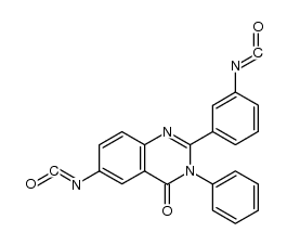 6-isocyanato-2-(3-isocyanato-phenyl)-3-phenyl-3H-quinazolin-4-one Structure