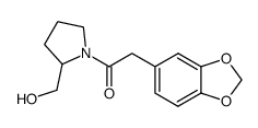 [1-(1,3-Benzodioxol-5-ylacetyl)-2-pyrrolidinyl]methanol结构式