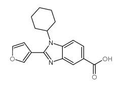 1-环己基-2-(3-呋喃)-1H-苯并咪唑-5-羧酸结构式