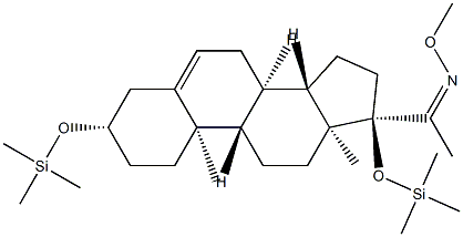 3β,17-Bis[(trimethylsilyl)oxy]pregn-5-en-20-one O-methyl oxime Structure