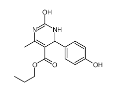 propyl 4-(4-hydroxyphenyl)-6-methyl-2-oxo-3,4-dihydro-1H-pyrimidine-5-carboxylate结构式