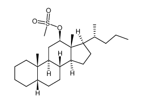 12β-Methansulfonyloxy-5β-cholan结构式