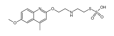 Thiosulfuric acid S-{2-[2-(6-methoxy-4-methyl-quinolin-2-yloxy)-ethylamino]-ethyl} ester结构式