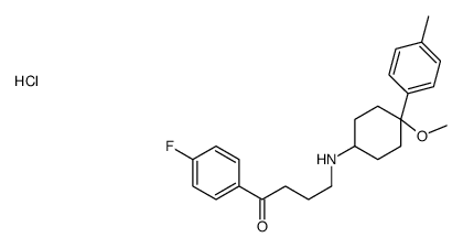 1-(4-fluorophenyl)-4-[[4-methoxy-4-(4-methylphenyl)cyclohexyl]amino]butan-1-one,hydrochloride Structure