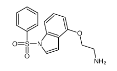 2-[1-(benzenesulfonyl)indol-4-yl]oxyethanamine结构式