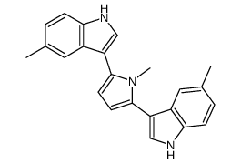 5-methyl-3-[1-methyl-5-(5-methyl-1H-indol-3-yl)pyrrol-2-yl]-1H-indole结构式