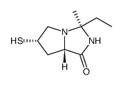 (2S,5S,7S)-2-ethyl-2-methyl-7-mercapto-4-oxo-1,3-diazabicyclo[3.3.0]octane Structure