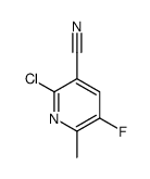 2-chloro-5-fluoro-6-methylpyridine-3-carbonitrile结构式